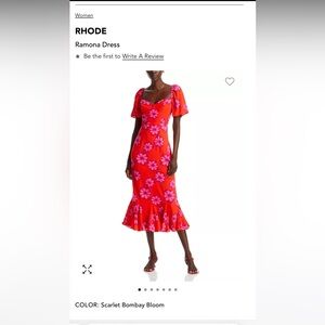 RHODE Ramona Dress Scarlet Bombay Bloom